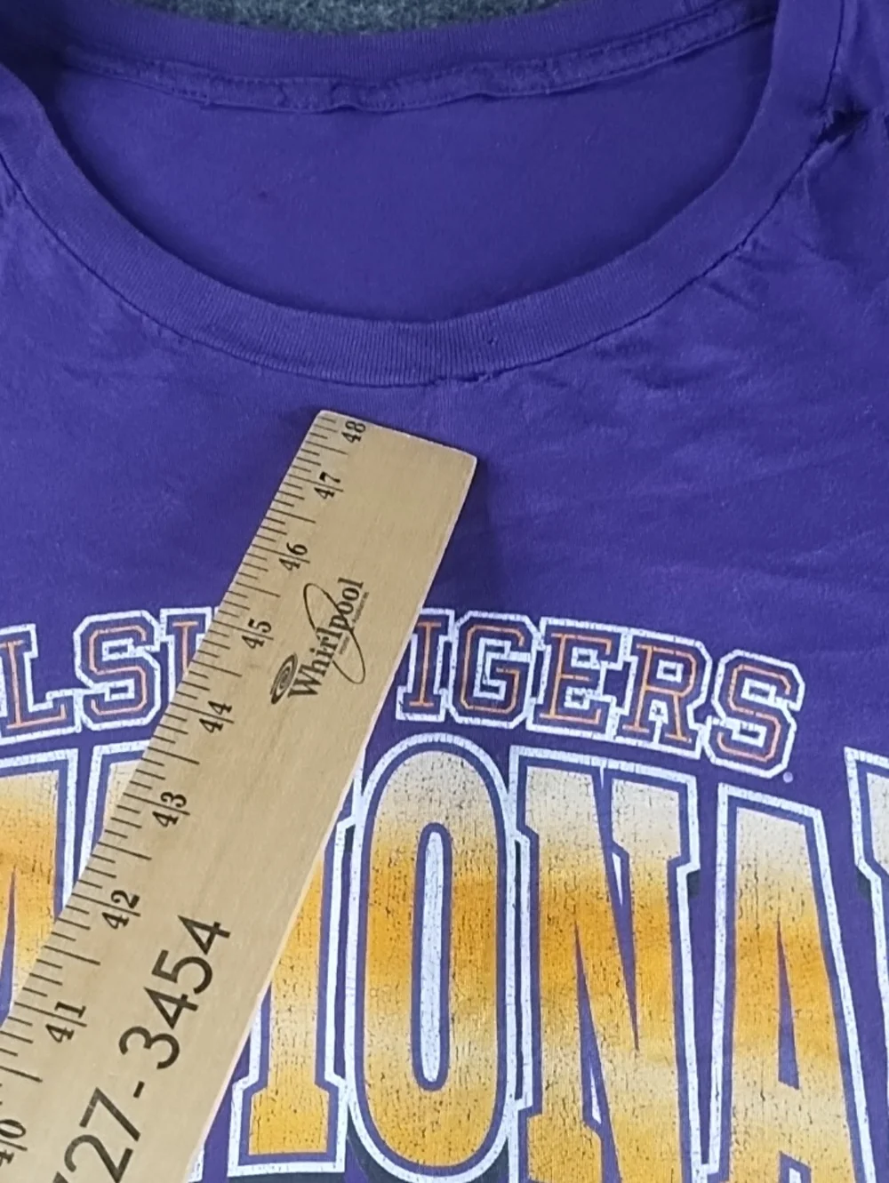 LSU Tigers Purple National Champions Kids T‑Shirt - Distressed